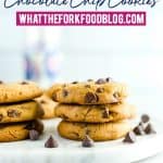 Short pin image for gluten free peanut butter chocolate chip cookies