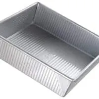USA Pan Bakeware Square Cake Pan, 9 inch, Nonstick; Quick Release Coating, Made in the USA from Aluminized Steel