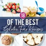 18 of the very best gluten free recipes from 2018! You'll want to make them all! These gluten free recipes are easy to make, fun to eat, and are all delicious! Recipes include gluten free cinnamon rolls, cake batter rice krispies treats, buttercream frosting, cheesecake, gluten free lava cake, gluten free pancakes, gluten free waffles, gluten free cupcakes, and more! Recipes from @whattheforkblog - visit whattheforkfoodblog.com for more! #glutenfree #glutenfreerecipes #glutenfreebaking #baking #glutenfreedesserts #easyrecipes #bestrecipes