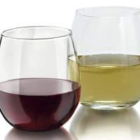 Zeppoli 4-Piece Stemless Wine Glass Set, Elongated and Shatter-Resistant Glass, 15oz
