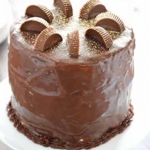 Chocolate Peanut Butter Cup Ice Cream Cake