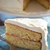 Eggnog Cake with White Chocolate Ganache Whipped Cream Frosting