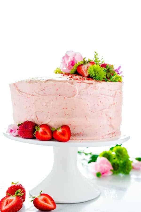 Gluten Free Strawberry Cake Recipe from Scratch