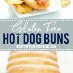 These Homemade Gluten Free Hot Dog Buns are soft and don’t fall apart like store-bought buns. They’re easy to make and worth the effort. They’re great for sausages, brats, tuna boats, or whatever else you want to fill your roll with! Bonus, they even stand up on their own so your hot dogs stays put. Gluten Free Bread recipe from @whattheforkblog - visit whattheforkfoodblog.com for more #glutenfree #glutenfreerolls #glutenfreebread #glutenfreebaking