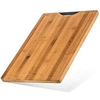 Organic Bamboo Cutting Board - Thick Strong Bamboo (XL 18x12)