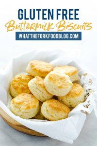This is the best recipe for gluten free buttermilk biscuits! These biscuits are light, fluffy, with amazing flavor and texture. They've got a nice crisp bottom and beautifully browned top. If you've been missing true biscuits since starting a gluten free diet, this is the recipe you need to try! This post is full of gluten free baking tips plus a recommendation for the best gluten free flour blend for these biscuits. #glutenfree #biscuits #glutenfreebiscuits #glutenfreebaking #glutenfreerecipes