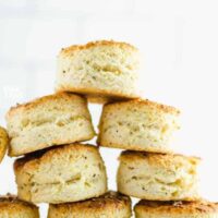 gluten free parmesan black pepper biscuits stacked