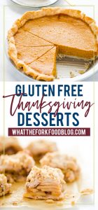 All the Gluten Free Thanksgiving Desserts you need to make your gluten free Thanksgiving dinner complete! There's something for everyone here - gluten free cakes, gluten free pies, gluten free cupcakes, gluten free cookies, and more! Seasonal cranberry recipes, pumpkin recipes, and apple recipes are the perfect ending to your Thanksgiving menu. These gluten free desserts are so good nobody will know they're gluten free. #Thanksgiving #dessert #glutenfree #glutenfreedessert #glutenfreerecipes