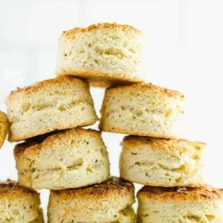 gluten free parmesan black pepper biscuits stacked