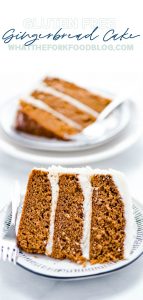 This show-stopping 3-layer gluten free gingerbread cake is the most amazing gluten free cake you’ll ever have! It’s moist with the perfect crumb and texture. It’s perfectly spiced and pairs perfectly with cream cheese frosting. This cake is very simple to make and doesn’t require a stand mixer or hand mixer, it can all be mixed by hand! If you don’t want a 3 layer cake, it can also be baked as a 9x13 cake. It’s the ultimate Christmas cake! #glutenfree #glutenfreecake #glutenfreedesserts #cake