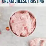 This is the best strawberry cream cheese frosting! Learn how to make frosting in advance, how to store cream cheese frosting, and the best cake and cupcake recipes to pair with it. This frosting is the perfect way to frost your desserts for Easter, Mother’s Day, Memorial Day, 4th of July, graduation parties, and spring/summer birthdays. Recipe from @whattheforkblog - visit whattheforkfoodblog.com for more homemade frosting ideas. Vegan option! No jello, naturally flavored and colored.