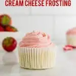 This is the best strawberry cream cheese frosting! Learn how to make frosting in advance, how to store cream cheese frosting, and the best cake and cupcake recipes to pair with it. This frosting is the perfect way to frost your desserts for Easter, Mother’s Day, Memorial Day, 4th of July, graduation parties, and spring/summer birthdays. Recipe from @whattheforkblog - visit whattheforkfoodblog.com for more homemade frosting ideas. Vegan option! No jello, naturally flavored and colored.