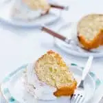 This is a simple, easy recipe for Coconut Pound Cake - aka Coconut Bundt Cake. It’s full of coconut flavor from coconut extract and shredded coconut and is topped with the most delicious, creamy coconut icing and garnished with toasted coconut. It’s a perfect dessert for a crowd or for holidays, birthday cake, and gatherings. It’s moist, dense, and has a tender crumb that’s addicting. Gluten Free Cake recipe from @whattheforkblog - visit whattheforkfoodblog.com for more gluten free desserts.