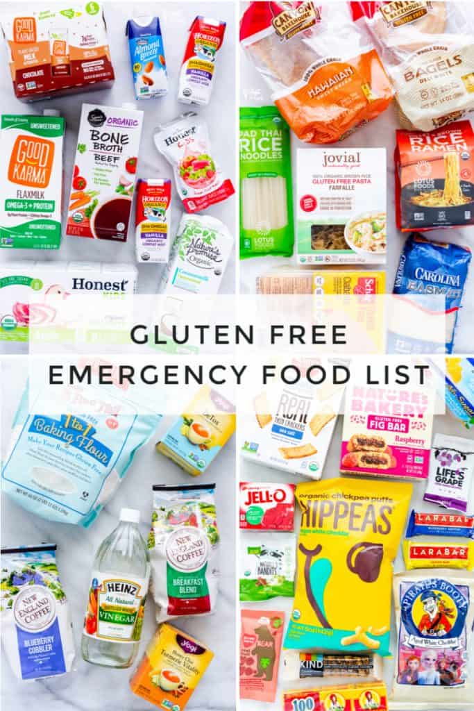 Gluten Free Emergency Food List