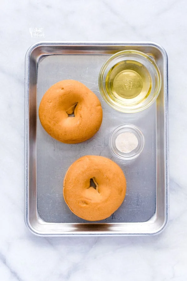 ingredients for homemade bagel chips