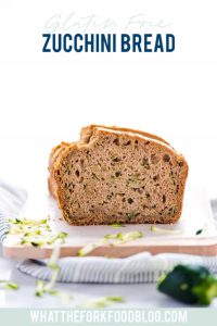 This is the classic Gluten Free Zucchini Bread recipe you’ve been searching for! It’s a moist loaf that rises beautifully and has the perfect flavor and texture. This gluten free quick bread is easy to make with simple instructions. This loaf of zucchini bread will not disappoint and it’s the perfect use if you’ve got extra zucchini to use up. Gluten Free bread recipe from @whattheforkfoodblog.com - visit whattheforkfoodblog.com for more gluten free baking recipes.