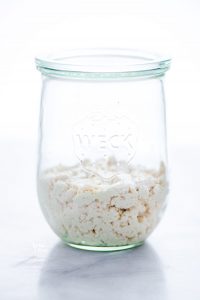 Gluten Free Sourdough Discard in a glass Weck Jar