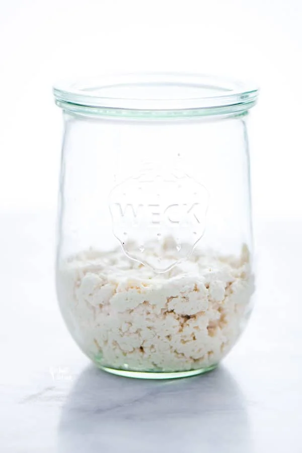 Gluten Free Sourdough Discard in a glass Weck Jar