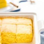 gluten free sourdough cornbread long image with text for Pinterest