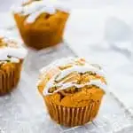 long image with text of gluten free sweet potato muffins for Pinterest