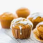 long image with text of gluten free sweet potato muffins for Pinterest