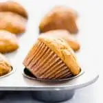 image of gluten free sweet potato muffins with text for Pinterest