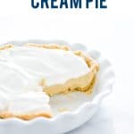 Maple Cream Pie image with text for Pinterest