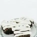gluten free brownies long image with color blocks and text for Pinterest