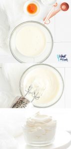 Homemade Whipped Cream collage image for Pinterest