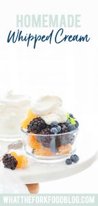 Homemade Whipped Cream long image with text for Pinterest