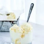 Homemade Vanilla Ice Cream Recipe (No Churn) long image with text for Pinterest