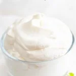 Homemade Whipped Cream image with text for Pinterest