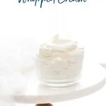 Homemade Whipped Cream image with text for Pinterest