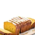 Gluten Free Pumpkin Spice Bread with Sourdough Discard long image with text for Pinterest