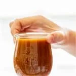 salted caramel sauce recipe image for Pinterest with text