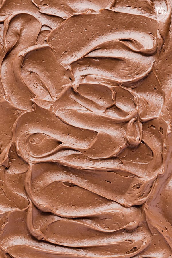 close up shot of Chocolate Cream Cheese Frosting