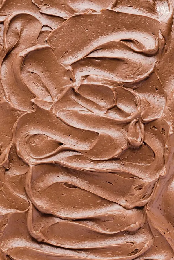 close up shot of Chocolate Cream Cheese Frosting