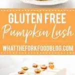 Gluten Free Pumpkin Lush Cake collage image with text for Pinterest
