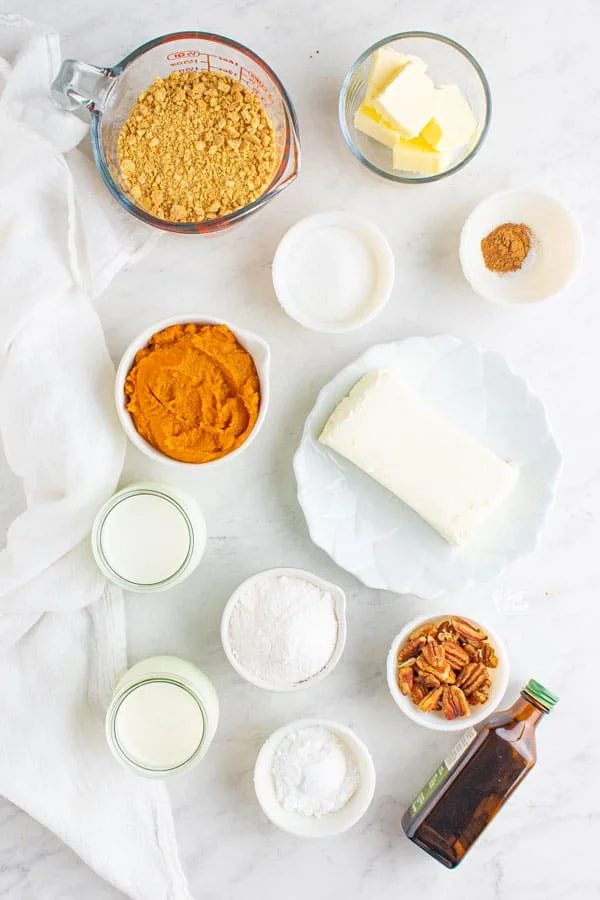 ingredients for gluten free pumpkin lush cake
