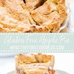 gluten free apple pie collage image with text for Pinterest