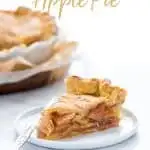 gluten free apple pie image with text for Pinterest