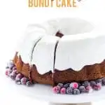 Gluten Free Cranberry Orange Bundt Cake image with text for Pinterest