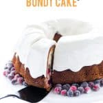 Gluten Free Cranberry Orange Bundt Cake image with text for Pinterest