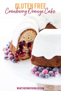 Gluten Free Cranberry Orange Bundt Cake image with text for Pinterest