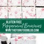 gluten free peppermint brownies collage image with text for Pinterest