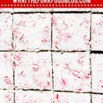 gluten free peppermint brownies long image with text for Pinterest
