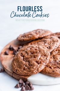 Flourless Chocolate Cookies image with text for Pinterest