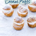 Gluten Free Cream Puff Recipe image with text for Pinterest