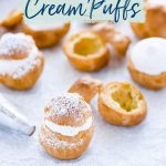 Gluten Free Cream Puff Recipe image with text for Pinterest