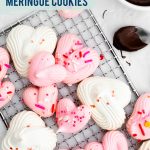 Heart Meringue Cookie Recipe image with text for Pinterest